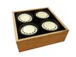 Osado plafón de madera 4 luces